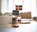 Bordflag på et festligt bord