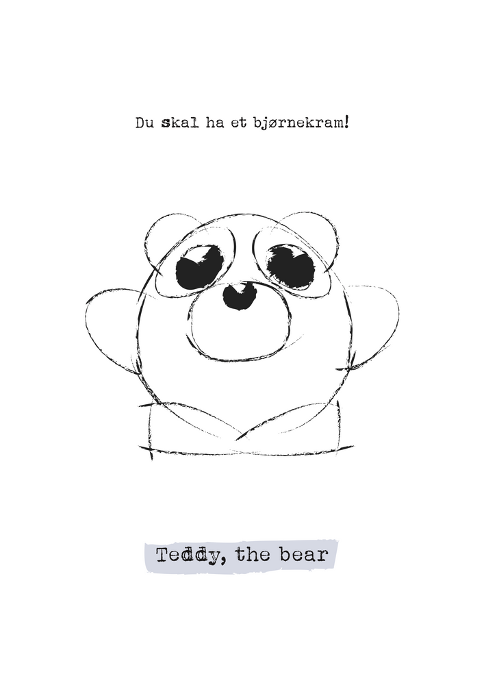 Postkort - Teddy